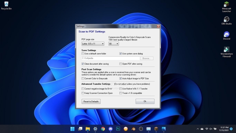 Tùy chỉnh chất lượng scan linh hoạt