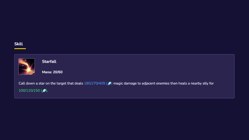 Kỹ năng của Soraka mùa 12 DTCL