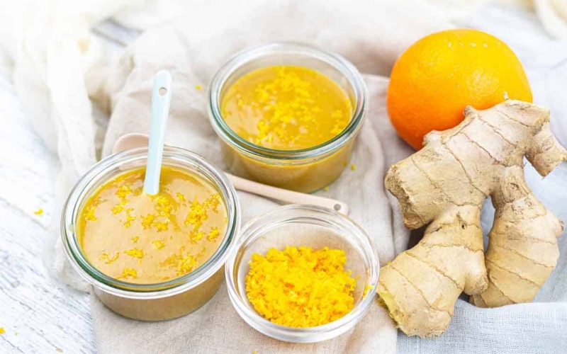 Nguyên liệu để làm sốt cam tươi gừng thơm ngon