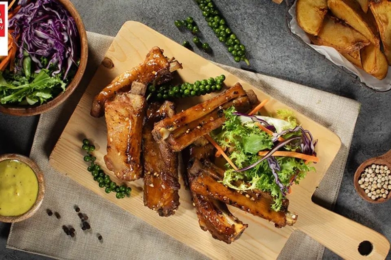 sốt tiêu xanh ăn kèm thịt cừu nướng
