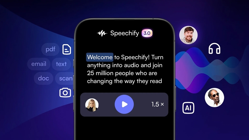Speechify là một nền tảng chuyển đổi văn bản thành giọng nói