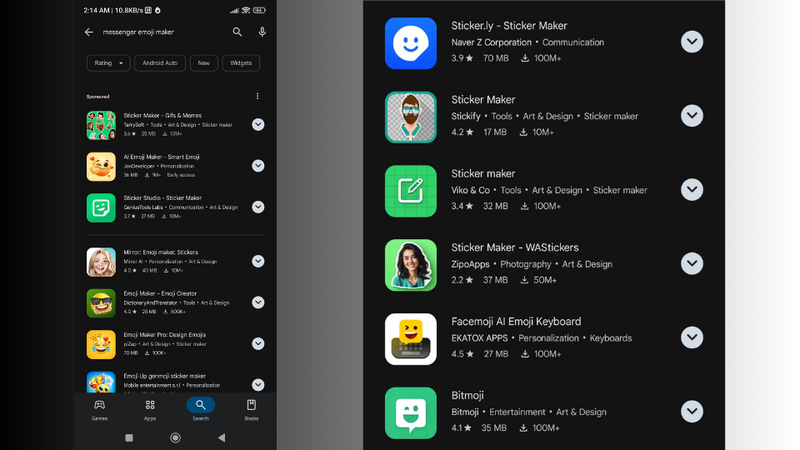 Bằng các ứng dụng chuyên cho tạo icon chat cá nhân 1