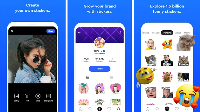 Người dùng có thể tự cho tạo biểu tượng cảm xúc tại Sticker.ly