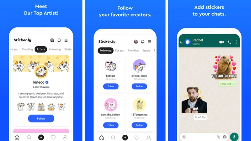 Người dùng có thể dễ dàng sắp xếp các gói sticker trong ứng dụng