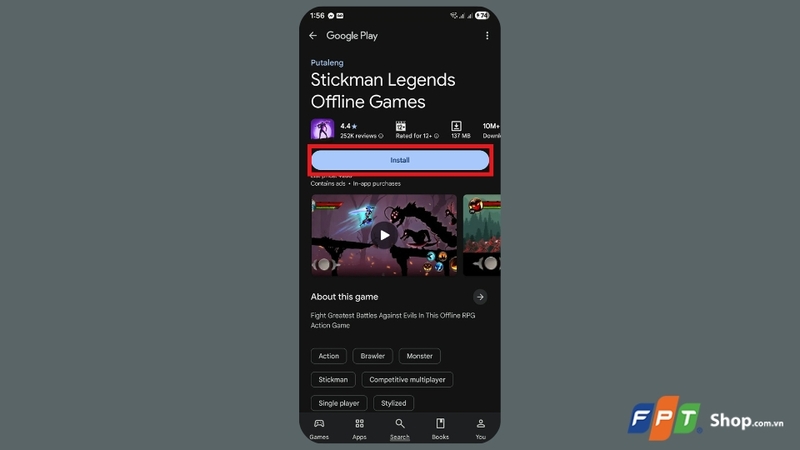 Cách tải Stickman Legends trên Android