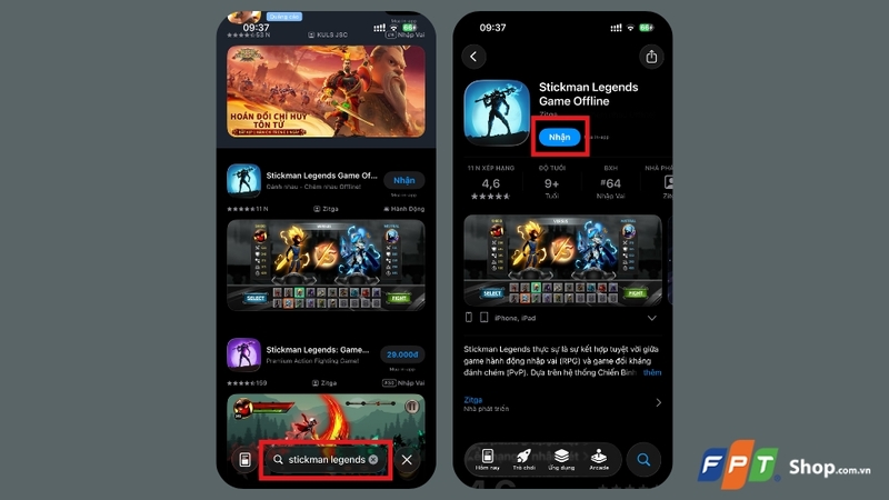 Cách tải Stickman Legends trên iOS