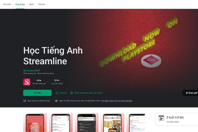Cách tải Streamline English trên điện thoại Android
