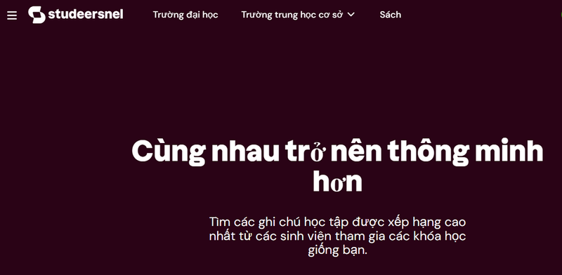 Studeersnel là một phần mềm học tập trực tuyến