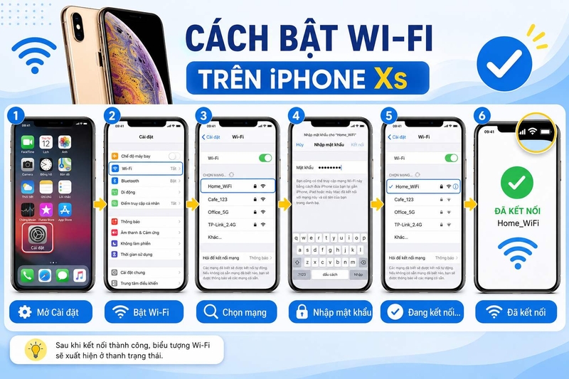 sử dụng WiFi trên iPhone Xs ảnh 2