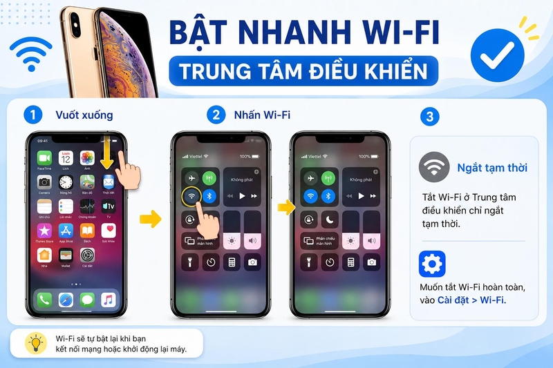 sử dụng WiFi trên iPhone Xs ảnh 3