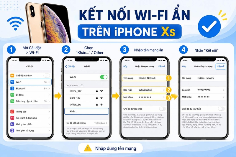 sử dụng WiFi trên iPhone Xs ảnh 4