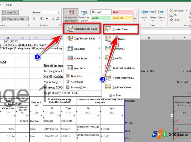 Sử dụng định dạng có điều kiện trong Excel - 05