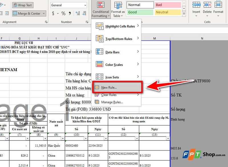 Sử dụng định dạng có điều kiện trong Excel - 07