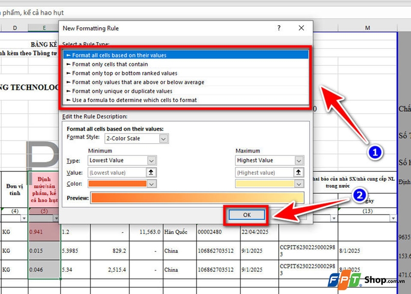 Sử dụng định dạng có điều kiện trong Excel - 08