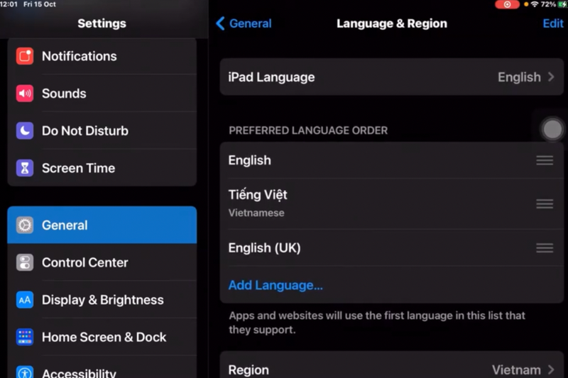 Sử dụng văn bản dự đoán trên iPad (6)