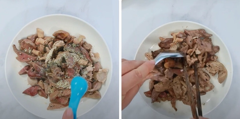 su su xào lòng gà 3