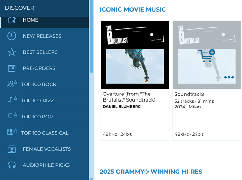 Thư viện âm nhạc phong phú và chọn lọc