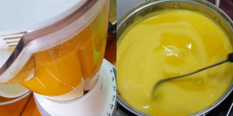 sữa bí đỏ đậu xanh (ảnh 7)