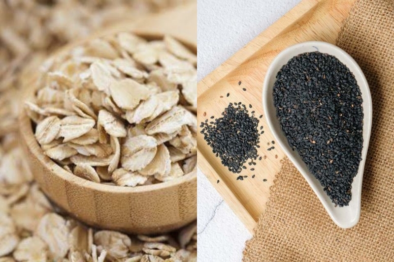 Sữa hạt yến mạch mè đen - Nguyên liệu chuẩn bị