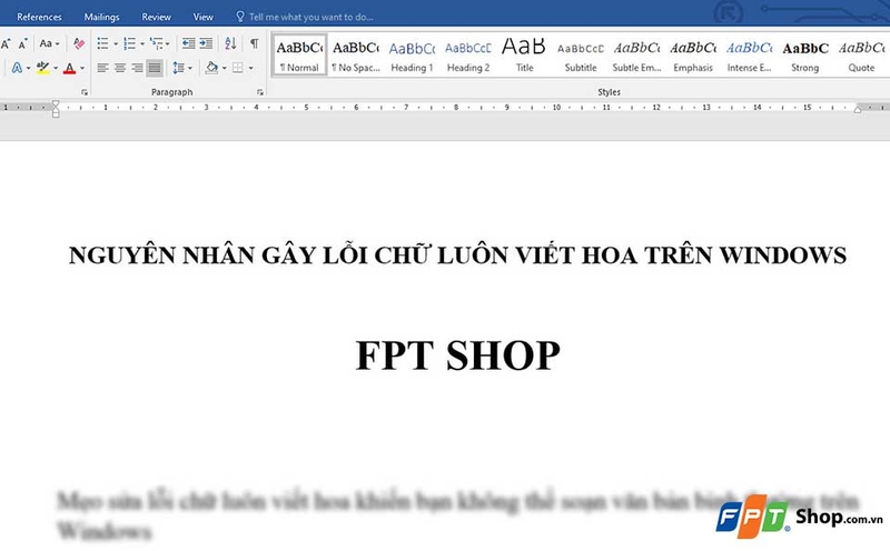Sửa lỗi chữ luôn viết hoa - 06