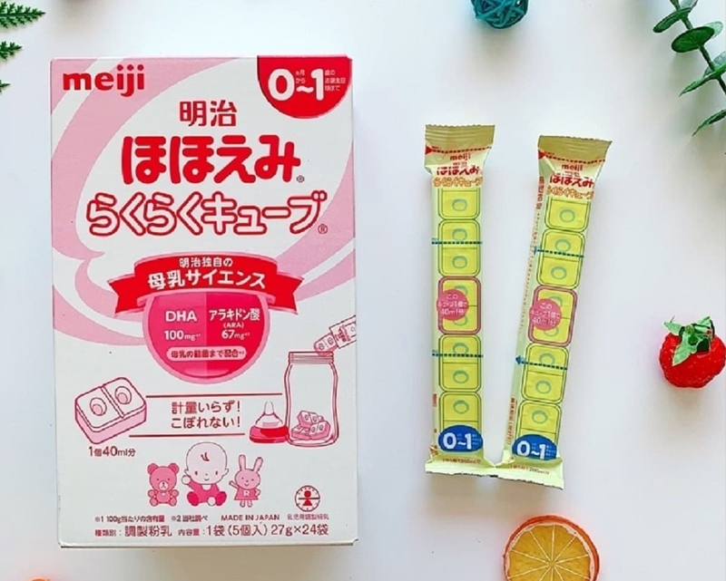sữa thanh meiji 0-1 cách pha - hình 1