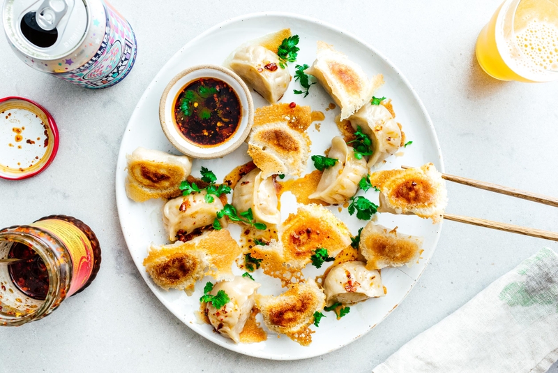 Sủi cảo nhân thịt và cần tây 6