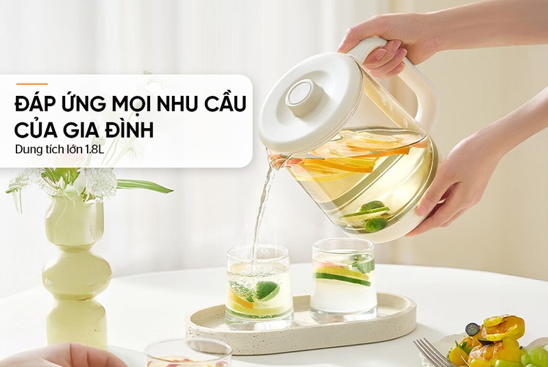 Bình đun siêu tốc thủy tinh Sunhouse 1.8 lít SHD1335 - hình 3