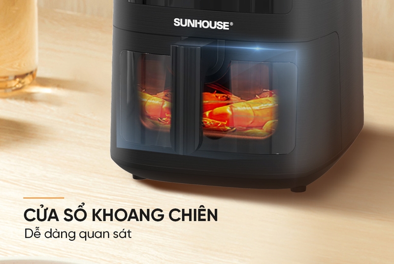Nồi chiên không dầu điện tử Sunhouse 8 lít SHD4081 - hình 2
