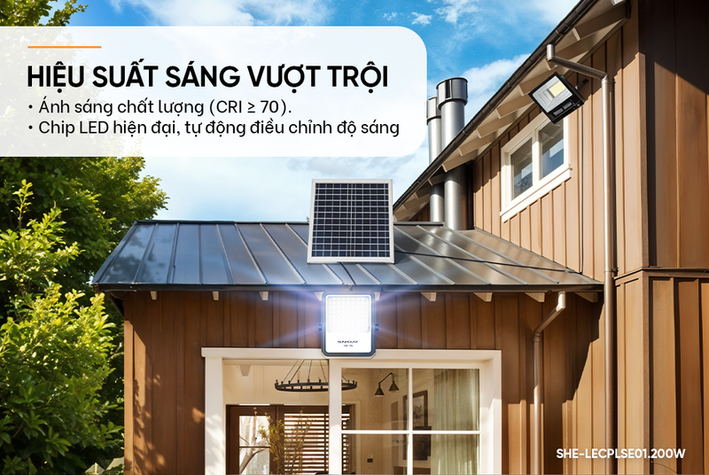 Đèn pha năng lượng mặt trời Sunhouse Eco SHE-LECPLSE01.200W - hình 5