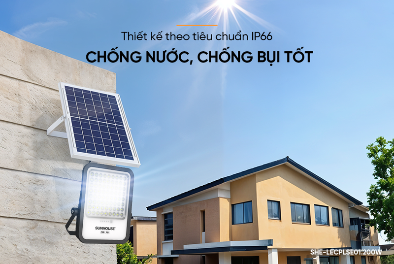 Đèn pha năng lượng mặt trời Sunhouse Eco SHE-LECPLSE01.200W - hình 2
