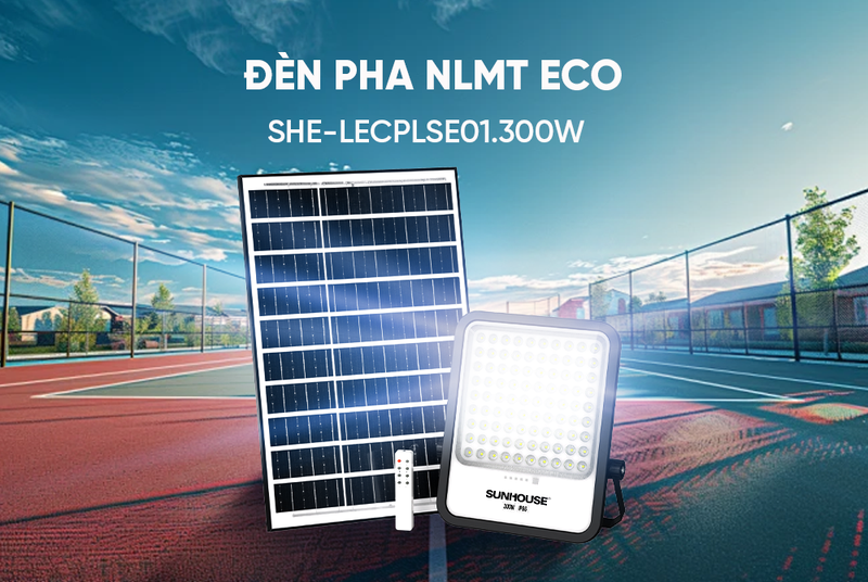 Đèn pha năng lượng mặt trời Sunhouse Eco SHE-LECPLSE01.300W - hình 4
