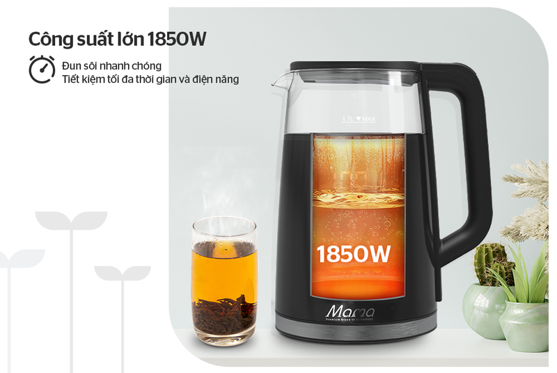 Bình đun siêu tốc thủy tinh Sunhouse Mama 1.7 lít SHD1333 - hình 4