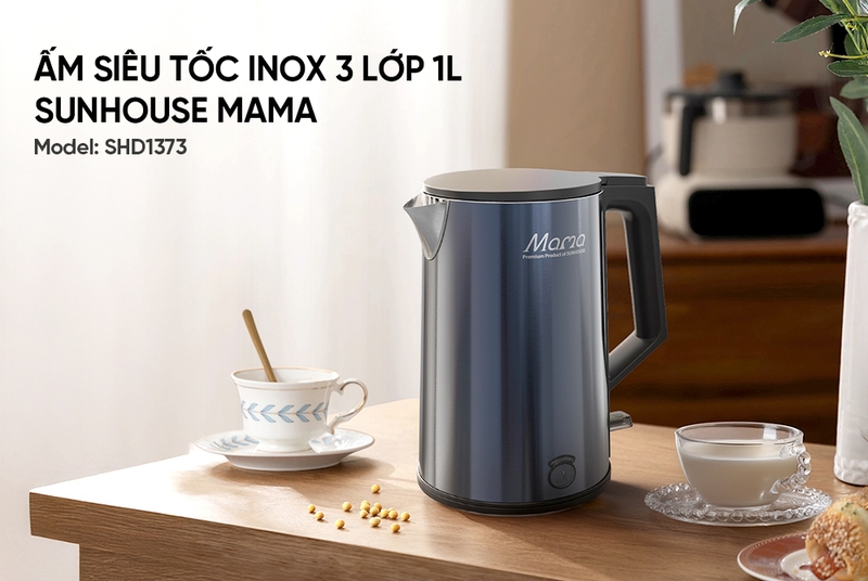 Bình đun siêu tốc inox 3 lớp Sunhouse Mama 1 lít SHD1373 - hình 1