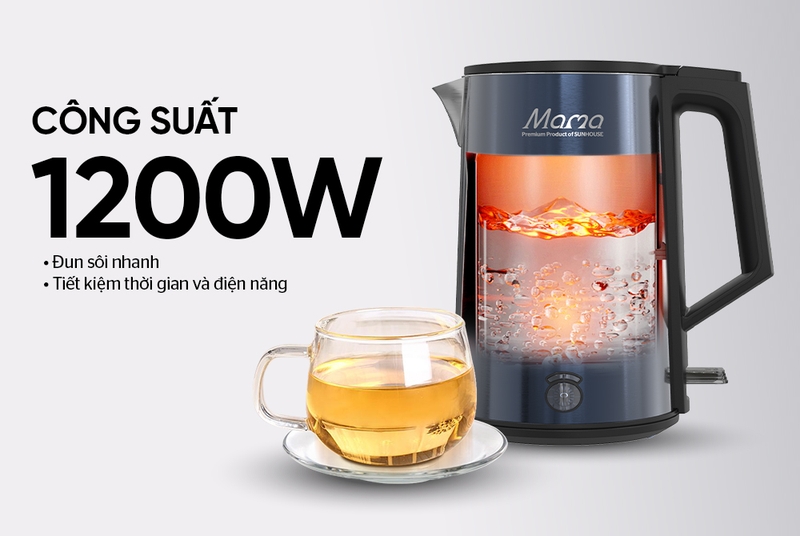 Bình đun siêu tốc inox 3 lớp Sunhouse Mama 1 lít SHD1373 - hình 6