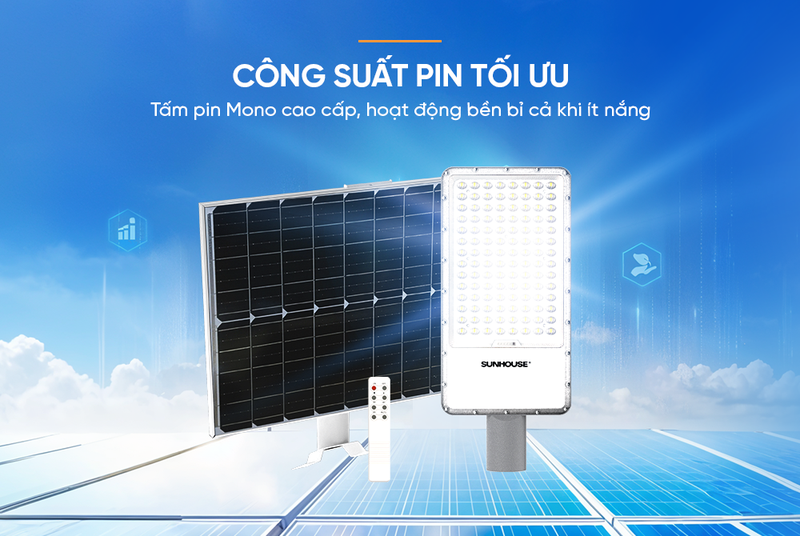 Đèn đường năng lượng mặt trời Sunhouse rời thể Eco SHE-LECRTSE01.300W - hình 1-4
