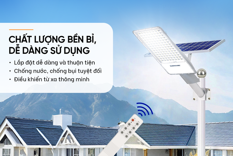 Đèn đường năng lượng mặt trời Sunhouse rời thể Eco SHE-LECRTSE01.300W - hình 1-3