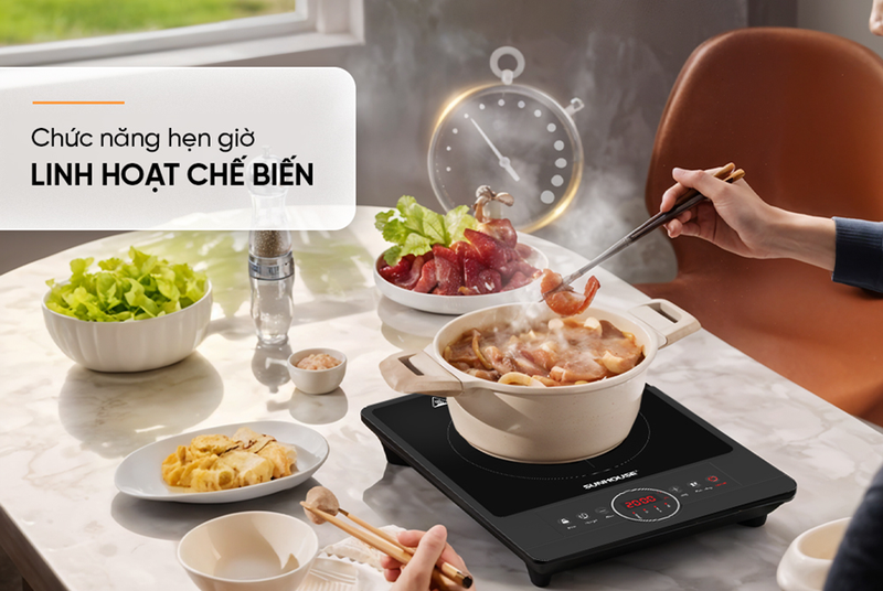 Bếp hồng ngoại đơn Sunhouse SHD6012A 2000W - hình 6