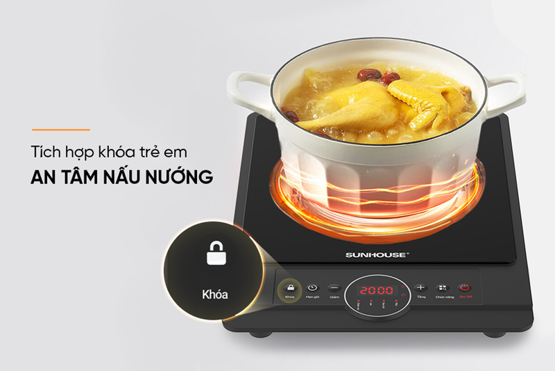 Bếp hồng ngoại đơn Sunhouse SHD6012A 2000W - hình 7