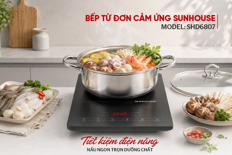 Bếp điện từ đơn cảm ứng Sunhouse SHD6807 2000W - hình 1