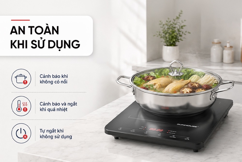 Bếp điện từ đơn cảm ứng Sunhouse SHD6807 2000W - hình 8