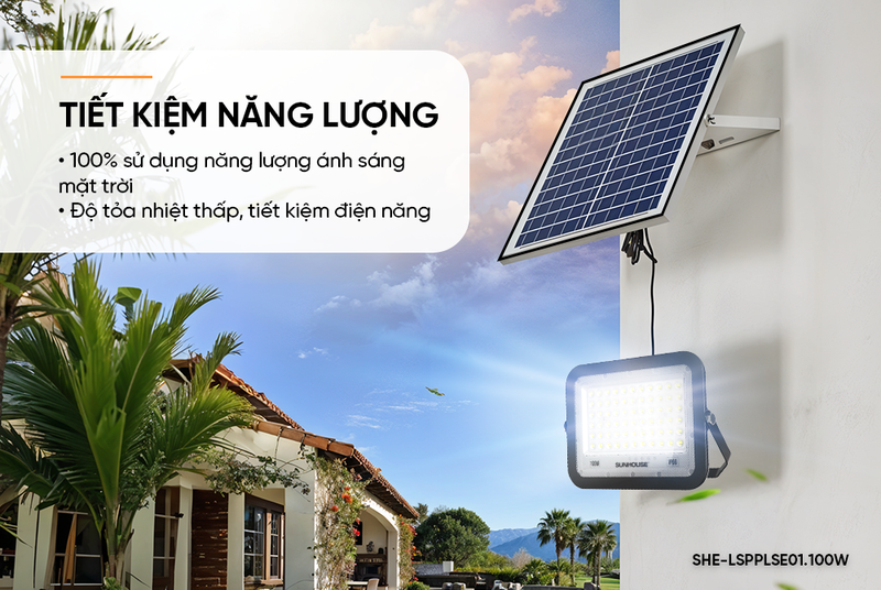 Đèn pha năng lượng mặt trời Sunhouse Spec SHE-LSPPLSE01.100W - hình 13