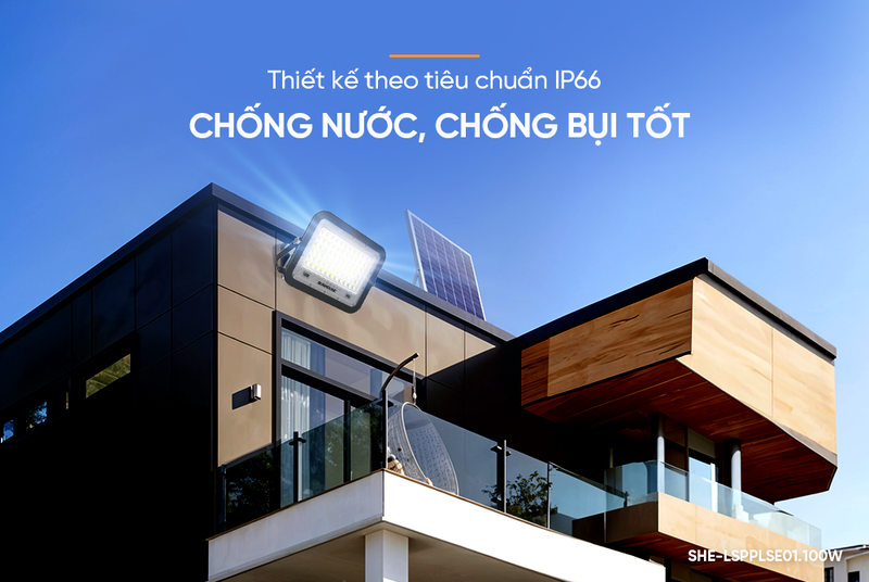 Đèn pha năng lượng mặt trời Sunhouse Spec SHE-LSPPLSE01.100W - hình 2