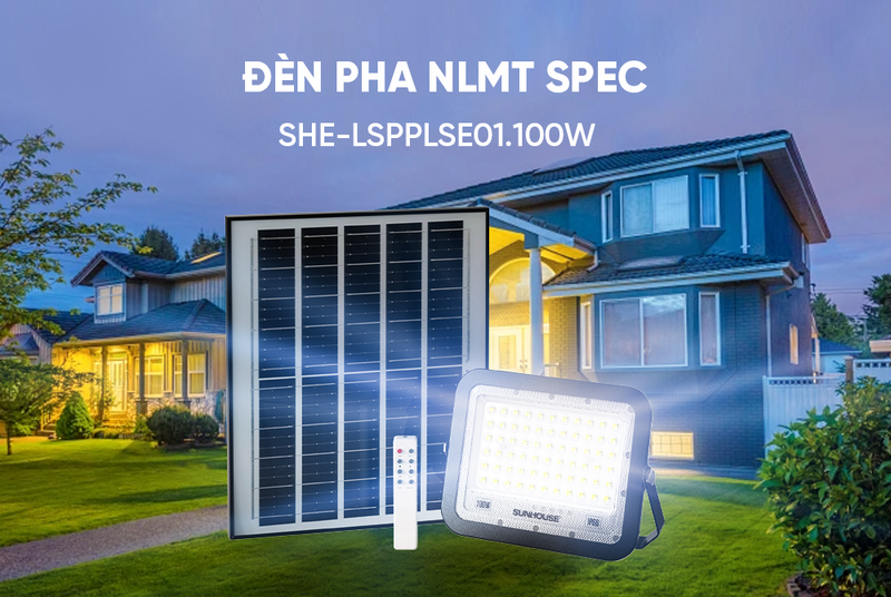 Đèn pha năng lượng mặt trời Sunhouse Spec SHE-LSPPLSE01.100W - hình 6