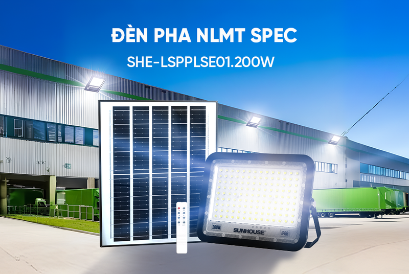 Đèn pha năng lượng mặt trời Sunhouse Spec SHE-LSPPLSE01.200W - hình 1