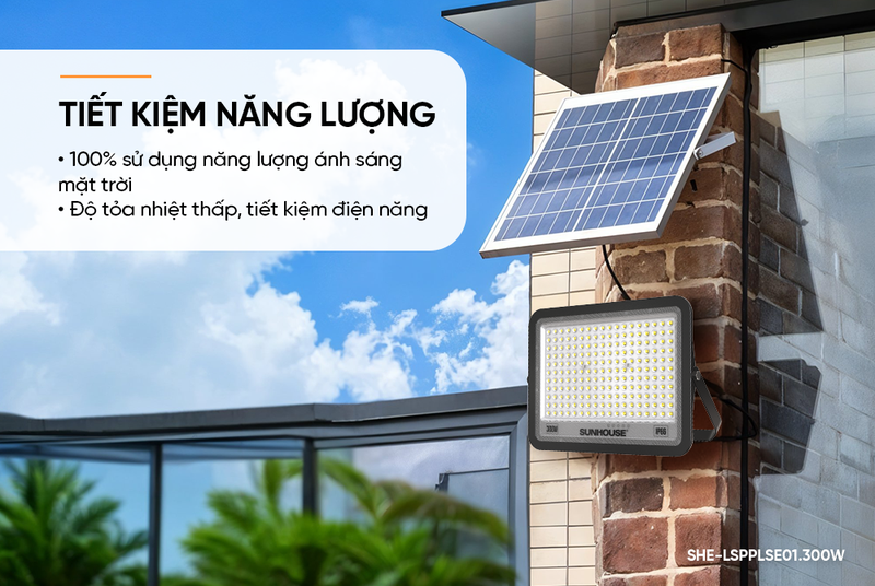 Đèn pha năng lượng mặt trời Sunhouse Spec SHE-LSPPLSE01.300W - hình 5