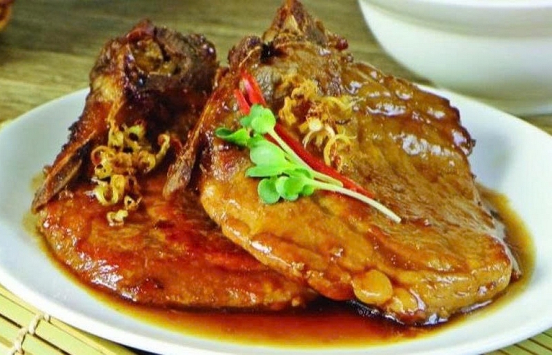 sườn heo cốt lết ram nước tương ảnh 5