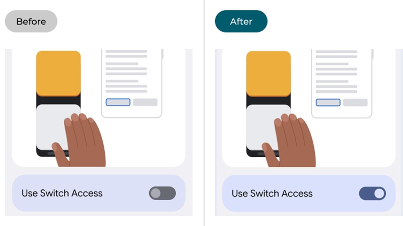 Ứng dụng cho phép người dùng kích hoạt công tắc chọn lựa