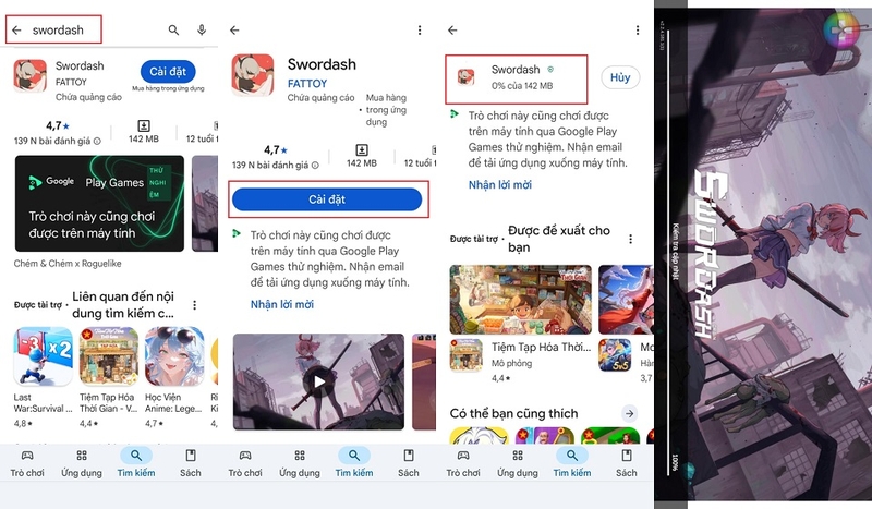 Hướng dẫn tải Swordash trên Android