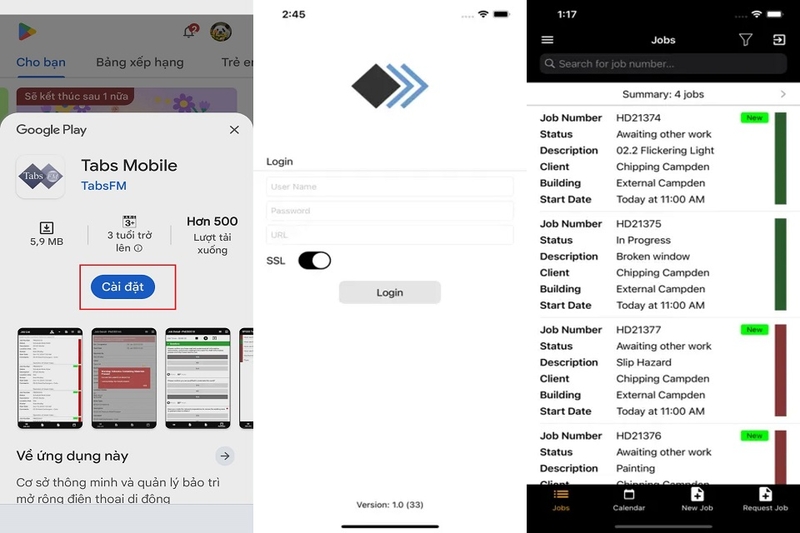 Cách tải về Tabs Mobile cho thiết bị Android của bạn