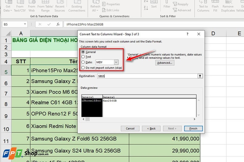 Tách 1 ô thành 2 ô trong Excel - Ảnh 07